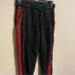 Danielle Guizio Revolve  DG Godspeed Checkered Joggers Black Red - Size Small Photo 2