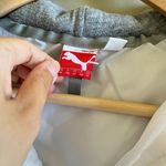 Puma Apparel Women's Overlay Jacket Hooded Full Zip Front Size M White Gray Photo 2