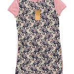 Caswell Massey Pink Crochet Lace Butterfly Mini Tee Shirt Dress size S NEW Tags Photo 1