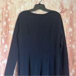 SheIn Navy Blue Sweetheart Neckline Long Sleeve Jumpsuit Photo 9