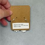 Handmade White and Yellow Daisy Flower Earrings Photo 1