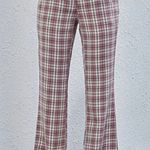 SheIn Zip Fly Tartan Flare Leg Pant Photo 0