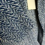 Lumière NWT  Surplice Front Button Blouse | Blue Zig Zag | Large Photo 5