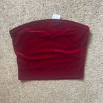 Windsor velvet red cropped tube top size large NWT Photo 0