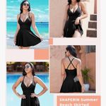 Amazon SHAPERIN Women 1pc Skirted Swimsuit Tummy Control Bathing Suit Swim Dress Medium Photo 9