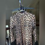 Leopard Print Dress with Black Ruffle Hem Brown Size M Photo 10