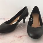 Black Leather Heels, Size 10 Photo 2