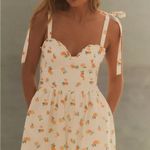 ZARA Orange Print Poplin Dress Photo 1