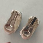 None Clip on vintage style half hoop chunky blue silver gemstone earrings Photo 7