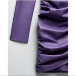 ZARA NWT Faux Vegan Leather Purple Dress XS Bloggers Fav Photo 11