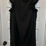 SheIn  Curve Black Scoop Neck Flutter Sleeve Dress 1XL Photo 0