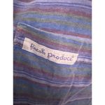 Fresh Produce  Small PERI BLUE Pinstripe DRAPE Cotton Jersey Dress $75 Photo 4