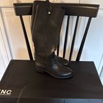 INC NWB Fawne tall leather riding boots size 6 Black Photo 3