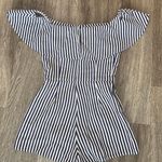 Sugar and L!ps Womens (Sugar Lips) Blue/White Stripe Romper - XS Photo 4