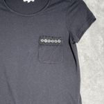 Claudie Pierlot Shirt Women Small Black Grommets Neutral Minimal‎ Gothic Grunge Photo 4