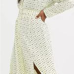 ASOS pale yellow polka dot dress size 2 runs big Size M Photo 13