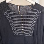 Free People Long Sleeve Embroidered and Lace Detail Shirt SZ Small Photo 6