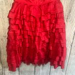 Betsey Johnson Vintage Betsy Johnson Silk Tiered Bow Red Dress Womens Size 2‎ Y2K 90s Strapless Photo 4