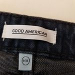 Good American {0/25}  High-Rise Denim Mini Skirt Frayed Hem Photo 6