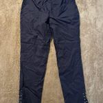 Roz & Ali  Pants Womens Sz 8 Navy Blue Pull-On Stretch Studded Slash Ankle Casual Photo 2