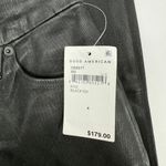 Good American  Jeans SZ 4/27 Good Legs 27.5” Straight Coated High Rise Black NWT Photo 6