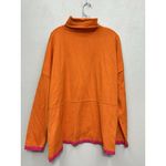 THML  Turtleneck Sweater Womens XL Orange Pink Pullover Split Side Hem Soft Photo 2