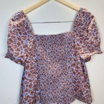 Madewell Women's Button-Front Smocked-Back Top in Piccola Floral Size 12 Photo 7