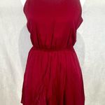 Forever 21 Burgundy and black tiny polka dot flowy dress size small Photo 1