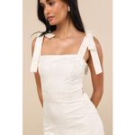 Lulus NWT  Silvia Ivory Floral Jacquard Trumpet Midi Dress Banquet Wedding Sz XS Photo 6