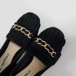 Karl Lagerfeld  Paris Black Suede Kiltie Block Heel Square Toe Pumps Size 6½ Photo 1