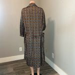 Neiman Marcus  INTIMO Sleep Dress 100% Silk Medium square pattern Long Gown #81 Photo 6