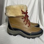 Clarks  Mazlyn Arctic Womens Sz 7.5 Duck Boots Brown Insulated Faux Fur Photo 0