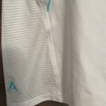 Antigua DESERT DRY Womens Size Small White Blue Top Cap Sleeve Tennis Stretch Photo 1