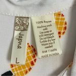 Japna  | Pineapple Print Sleeveless Tie Front Top Sz L Photo 4