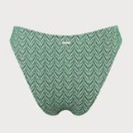 BERLOOK Green Geometric Textured Bikini Bottom only 54 Size M Photo 3