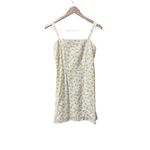 Abercrombie & Fitch NEW Sleeveless Mini Dress Lemon Print White Yellow Small Photo 1