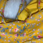 Francesca's Yellow Floral Midi Dress Photo 5