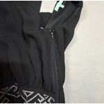 Lulus Black Maxi Dress Geometric Embellishment Back Bow Cutout V Neck Sleeveless Photo 7