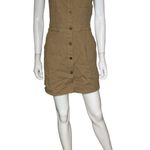 Tinsel Juniors' Point Collar Cap Sleeve Mini Shirtdress Camel Sz S Tan Photo 1