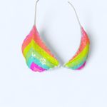 Victoria's Secret  vintage Y2K rainbow sequin bikini top Size Large Photo 1