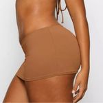 SKIMS  Women's Mini Skirt 2XL Brown Short Summer Casual Photo 1