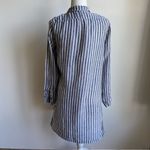 CP Shades  Linen Striped Shirt Dress Full Button Down Photo 2