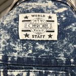 Cherokee  Blue Acid Wash Cropped Denim Shirt Jacket Vintage 90s Size Medium Photo 7