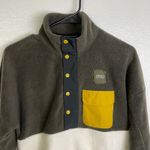 Picture Organic Arcca Snap Fleece Womens Small Brown Yellow Pocket Outdoors Ski Photo 2