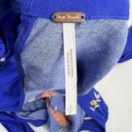 Free People  Size S Mini Dress Gemma Floral Tunic Long Sleeve Blue Open Back Boho Photo 7