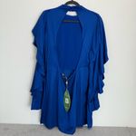 Farm Rio BRIGHT BLUE BACKLESS RUFFLED SLEEVE MINI DRESS
BLUE size XL Photo 4