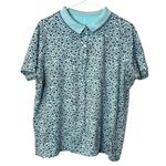 Lands' End  Blue Floral Polo Photo 1