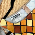 Vintage 90’s does 70’s geometric diamond browns mini‎ dress clueless spice girls Size 4 Photo 1