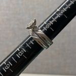 KDJ Two Tone 925 Silver 24k Gold Overlay Diamond Engagement Wedding Ring Set Photo 13