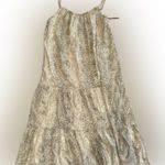 Rails Midi Dress Womens S Adora Snakeskin Animal Print Cream Sleeveless Flowy Photo 5